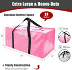 PANDA JOYS 8 Pack Extra Large Moving Bags with Zippers & Carrying Handles, Heavy-Duty Storage Tote for Space Saving Moving St