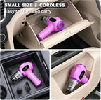 Portable Car Vacuum Cordless Mini Handheld Vacuums Cleaner Rechargeable with LCD Display and Multi-Nozzles, High Power Hand h