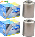 750 Grams Gun Safe Dehumidifier, 2 Pack Reusable Canister Desiccant Dehumidifier, Rechargeable 1.65 Lbs Indicating Silica Gel