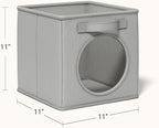 Vailando Ultra Thick Fabric Foldable Storage Bins with Mesh Window - 11 Inch Cube Storage Organizer for Clothes, Shelves, Off