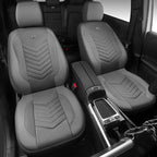 CAR PASS 3D Foam Mesh Leather Car Seat Covers Front Seats, Grey Breathable Front Seat Cover for Cars, Comfortable Universal F
