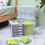 Citylife 6 Packs 32 QT Plastic Storage Bins with Lids Large Stackable Storage Containers for Organizing Clear Storage Box for