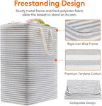 Lifewit 2 Pack Laundry Basket 125L Each, Collapsible Clothes Hamper with Reinforced Handles, Freestanding Waterproof Design f