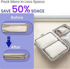 Compression Packing Cubes for Travel, Set of 10 Expandable Luggage Organizers with Shoe Bag, Lightweight Water-Resistant Suit