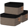 COMFY-HOMI 3PACK Cotton Rope Square Basket with Handles for Shelves|Dog Toy Bin and Storage|Baby Gift|Shoe Organizer|New 13.5