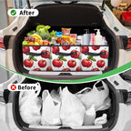 Reusable Grocery Bag, Foldable Large Shopping Tote Bag for Groceries Kitchen Picnic Car Trunk
