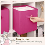 GRANNY SAYS 11 Inch Cube Storage Bins, Cube Storage Organizer, Fabric Storage Bins, Storage Cubes for Shelves, Closet, Toy St