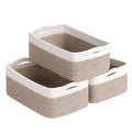 Goodpick Baskets for Organizing, 11 x 7 x 4.5 in, Baskets for Shelves, Toy Storage, Home Decor, Dorm Decor 3 Pack for Bathroo