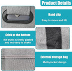 Car Trunk Organizer, Collapsible Multi-Compartment Auto Storage Box with 4 Pockets, Waterproof Oxford Fabric Car Trunk Container