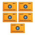 wisedry 100g [5 Packs] Reusable Desiccant Packs for Storage, Rechargeable Color Indicating Silica Gel Desiccant Packets,