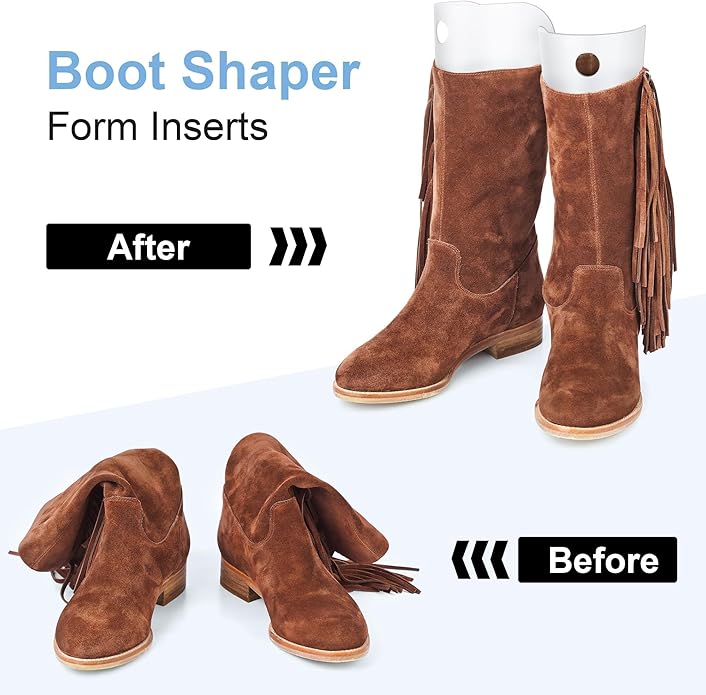 Ruisita 10 Pieces (5 Pairs) Boot Shaper Form Inserts Boots Tall Support for Women and Men