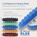 TCP Global 8" Blue Waffle Foam Buffing Pad Hook and Loop Backing - Light Cut Pad for Polishing, Automotive, Marine, Truck, RV & Compound Cutting, Car Polishing Pads