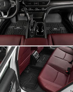 3W Floor Mats Fit for Honda Accord 2018-2022(Include Hybrid Models), Custom Fit Floor Liner for 1st 2nd Row Full Set TPE All-Weather Car Liners Black