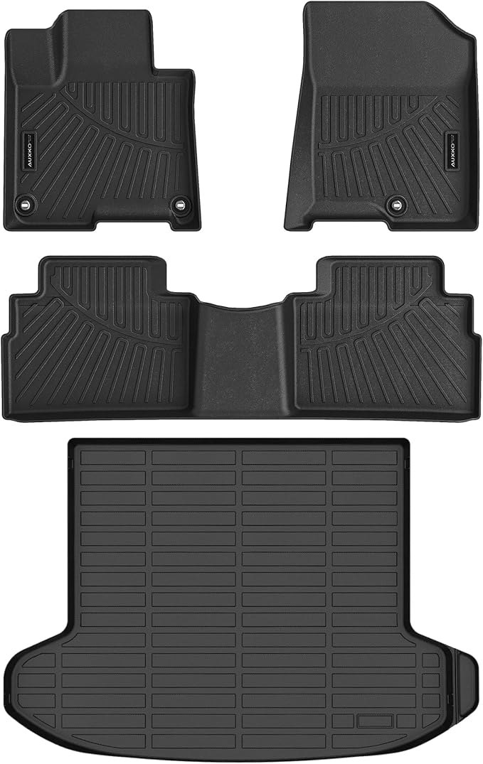 Auxko All Weather Floor Mats Cargo Mat Fit for Kia Sportage PHEV 2025 2024 2023 TPE Floor Liner Trunk Mat Sportage Accessories All Season Odorless Anti-Slip Black