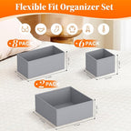 TasticTotes Drawer Organizer Clothes, 16 Pack Drawer Organizers and Underwear Organizer for Nursery, Dividers Clothes Organiz