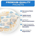 LotFancy Silica Gel Packets 20 Gram 50 Pack, Color Indicating Rechargeable Desiccant Packs, Moisture Absorber for Gun Safe, E