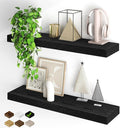 Fun Memories Floating Shelves for Wall, 32Inch Floating Shelves Set of 2, Hanging Shelf with Invisible Brackets, Wood Shelves