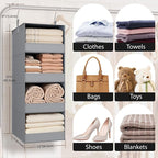 GRANNY SAYS 4-Shelf Hanging Organizer, Closet Hanging Shelves, Closet Hanging Storage Organizers, Organization for Bedroom, L