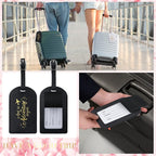 Amylove Bulk Luggage Tags Wedding Favors Adventure Begins Luggage Tags for Guests Travel Tag for Suitcase Bridal Gift 24 Pack