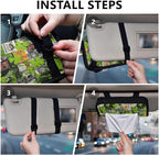 Car Tissue Holder Car Visor Organizer Tissue Box Holder for Car Sun Visor Organizer with Car Vehicle Accessories Essentials Interior for Women Men Black Collage Pieces St.Patrick