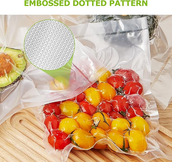 Bonsenkitchen Precut Vacuum Sealer Bags, 500 Pint 6" x 9" Food Sealer Bags,Commercial Grade, BPA Free, Heavy Duty, Customized