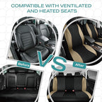 Skechers Car Seat Covers,Leather Seat Covers with GOGA Mat Technology,Waterproof Car Seat Covers Front Seats,Airbag Compatibl