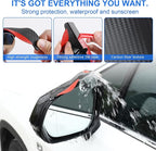 LivTee Car Blind Spot Mirror with Side Mirror Rain Guard 2 Pack, Carbon Fiber 2-in-1 Rear View Rain Mirror Covers, 360 Drgree Adjustable Convex Mirror, Automotive Exterior Accessories