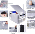 Fireproof Document Box, Fireproof Organizer Safe Box with Lock, Portable Office Storage Cabinet for Hanging Letter/Legal Size