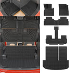 Floor Mats Compatible with 2020-2025 Hyundai Palisade Trunk Mat Cargo Liner TPE Back Seat Cover Protector 2024 Palisade 7 & 8 Seats Accessories (Trunk Mat with Backrest Mats+Floor Mats)