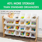 Humble Crew Toy Storage Organizer with 20 Removable Storage Bins for Kids Playroom, 4-Tier Toddler Toy Organization and Stora
