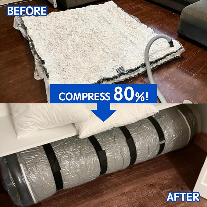 Storage Master Vacuum Storage Bag for Twin Size Mattress - Ideal for Memory Foam and Latex Up to 14 Inches - Designed for Eas