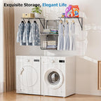 2 Pack Laundry Room Shelves Organization and Storage,Wall Mounted Clothes Drying Rack with Wire Mesh Basket Over Washer and D