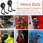 ULIBERMAGNET Heavy Duty Magnetic Garage Hooks,4 Pack Strong Large Magnet Hook for Power Drill,Garden Tools,Hose,Pegboard,Gara