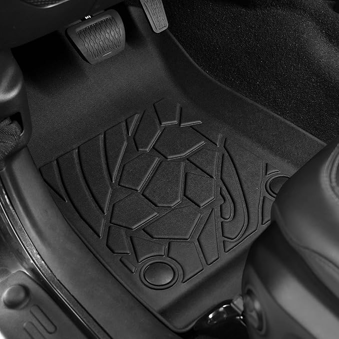 Floor Mats for Jeep Wrangler JL 4XE 4-Door 2021-2025 2026, All Weather Floor Mats Trunk Cargo Liner with Backrest Protectors and Door Sill Guards Accessories, Full Coverage Set