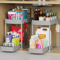Ukeetap 2 Pack Multi-Purpose Pull-Out Storage Organizers, Under Sink Organizers and Storage for Bathroom & Kitchen, Under Cab