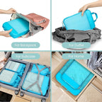 Cambond Compression Packing Cubes for Travel - Lightweight Expandable Travel Bags Luggage Organizers Travel Essentials Compre