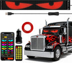 Truck Windshield LED Eyes | 69.4"*7.56"Programmable Devil Eyes Light Bar with APP & Remote for Semi-Trucks