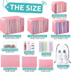 ALL INCLUDED - 12 Set Packing Cubes for Suitcases Carry On, Travel Essentials/Accessories Luggage Organizer Bags Set, Include
