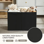 Large Toy Storage Box with Lid, Collapsible Toys Storage Organizer Bins with Dividers and Handles, Storage Chest Bin for Kids