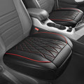 CAR PASS 2 Pack Leather Front Car Seat Covers, Bottom Seat Covers Full Wrapped with Storage Pocket, Anti-Slip PU Seat Protect