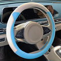 Fashion Cat Ear Leather Steering Wheel Cover Women Girl 15"(38cm) Universal Fit Auto D Shaped Leather Steering Wheel Covers (