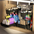Sevenblue 3 Pack Multi-Purpose Under Sink Organizers and Storage, 2026 L-Shaped Pull Out Cabinet Organizer for Bathroom & Kit