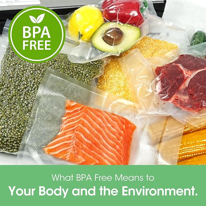 L'ELEF MISTICO Vacuum Sealer Bags for Food, 11''X40' (3 Rolls) BPA Free Food Saver Bags for Sealer, Customized Size Vacuum St
