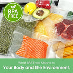 L'ELEF MISTICO Vacuum Sealer Bags for Food, 11''X40' (3 Rolls) BPA Free Food Saver Bags for Sealer, Customized Size Vacuum St