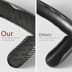 Car Steering Wheel Cover, 3 Piece Bright Carbon Fiber Steering Wheel Covers, Non-Slip Steering Wheel Cover Protector, Great Grip, Universal Car Accessories Decoration for 14.5-15 inch (Silver)