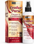 8oz Leather Purse Cleaner & Conditioner – 3-in-1 Spray for Handbags, Designer Bags & Luxury Purses – Deodorizes, Cleans, Cond