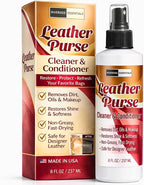 8oz Leather Purse Cleaner & Conditioner – 3-in-1 Spray for Handbags, Designer Bags & Luxury Purses – Deodorizes, Cleans, Cond