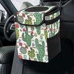 Cactus Car Trash Can with Lid Collapsible Reusable Waterproof Car Garage Bag,Automotive Garbage Can,Car Accessories Interior Car Organizer