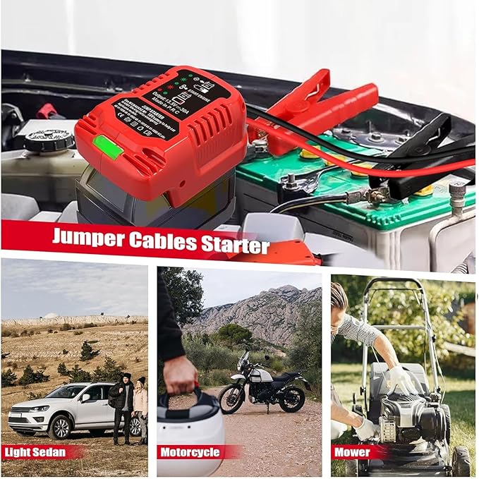 TPDL Heavy Duty Battery Jumper Cable Clamps for Milwaukke for M.18 18V Battery, Convert to Jumper Starter Automotive Booster with 11AWG Cables,Parrot Clips, Power for Quick Charging Connector