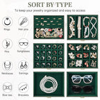 AKOZLIN Huge Jewelry Box Organizer Functional Large Leather Jewelry Storage Case for Women Girls Ring Necklace Earring Bracel